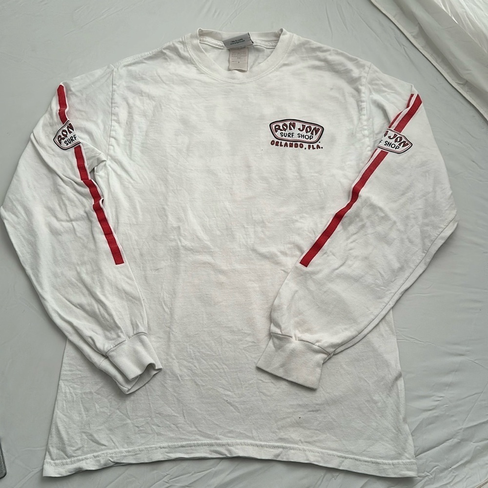 Ron Jon Surf Shop Orlando Florida white red black long sleeve t-shirt